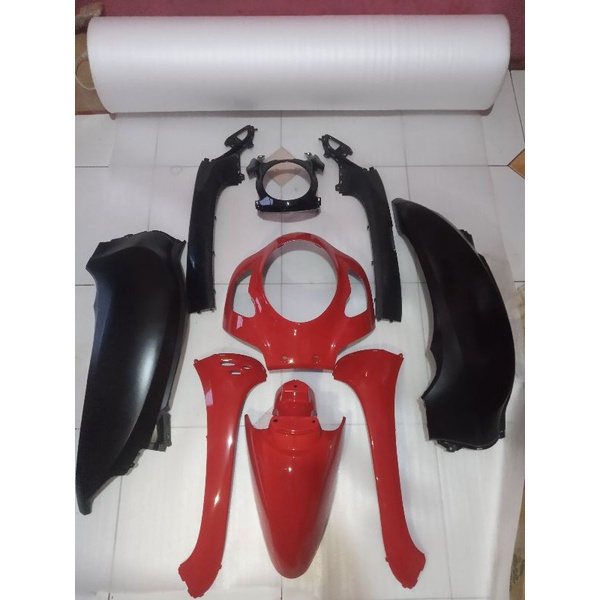 cover full fullset bodi body halus honda scopy scoopy new led 2021 k2f merah hitam sporty red