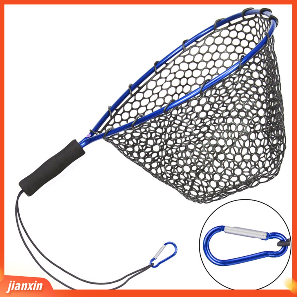 (In Stock) Jaring Pendaratan Pancing Fleksibel Kuat Kapasitas Mini Floating Mesh Landing Dip Net Alat Pancing Untuk Outdoor