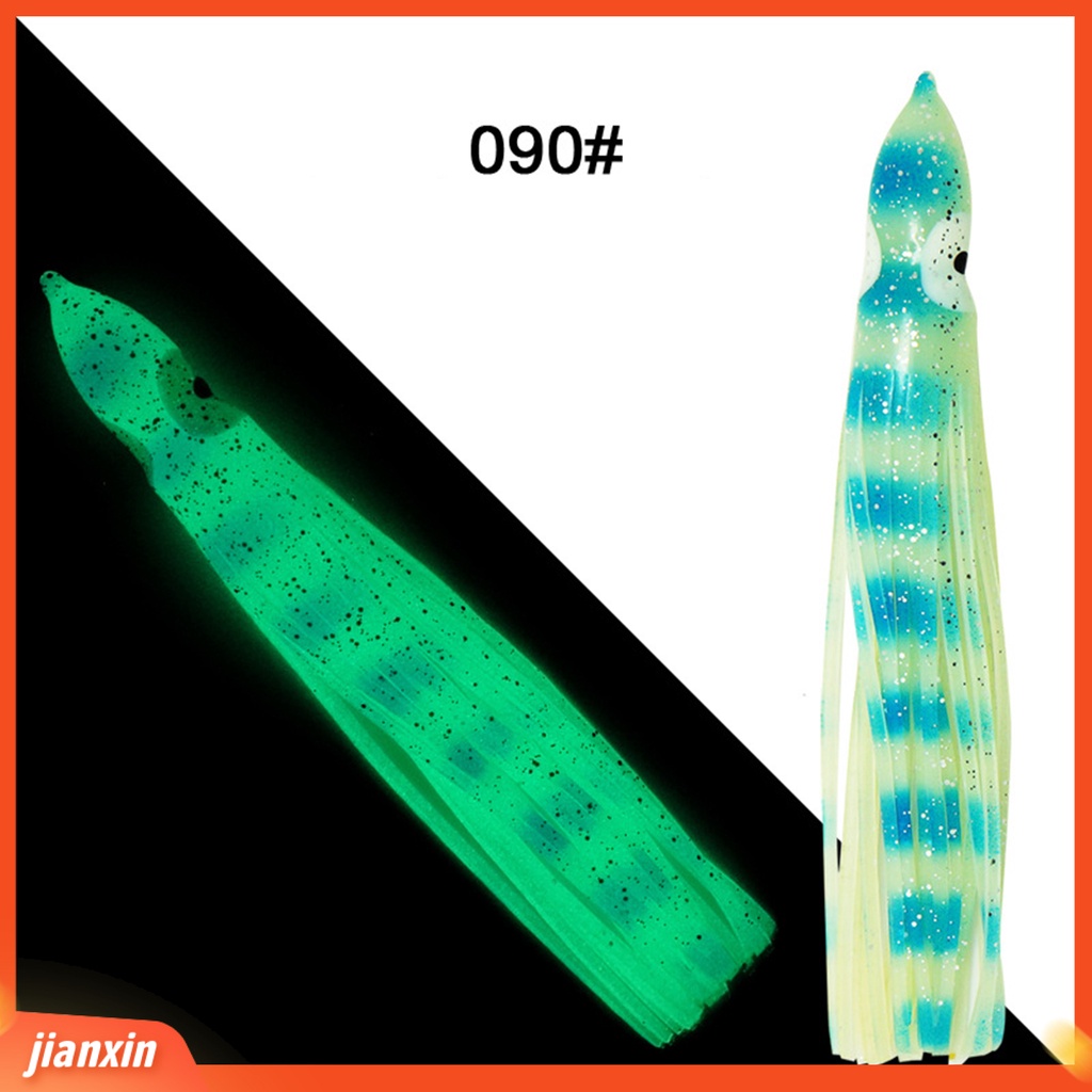 (In Stock) 5Pcs/Set 9cm Bercahaya Lembut Berbentuk Gurita Umpan Palsu Faux Lure Fishing Tackle