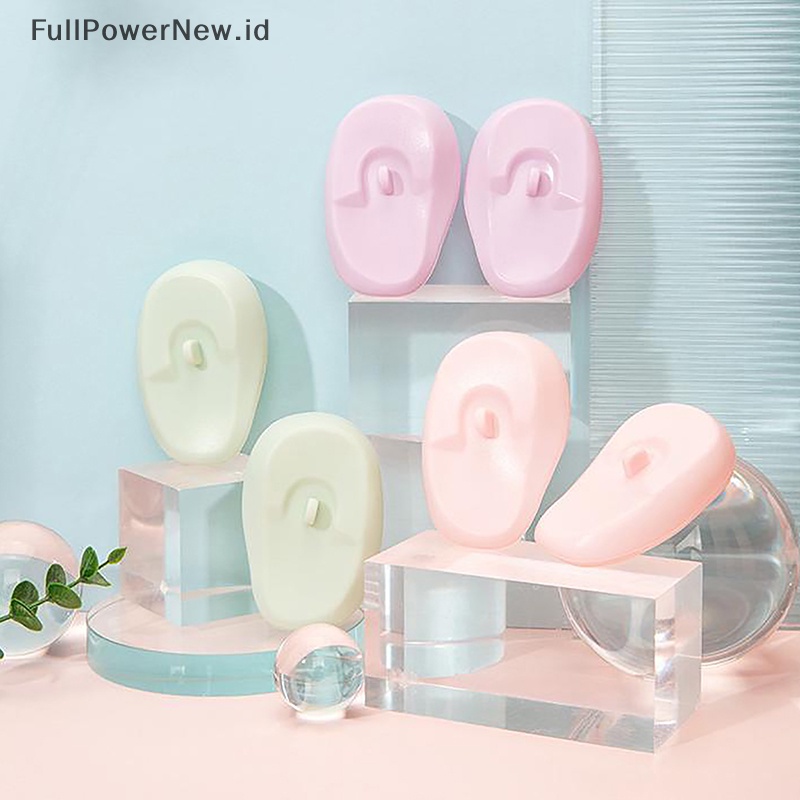 Power 2pcs Silikon Penutup Telinga Pewarna Rambut Mewarnai Pelindung Telinga Ear Shield Earmuffs Caps ID