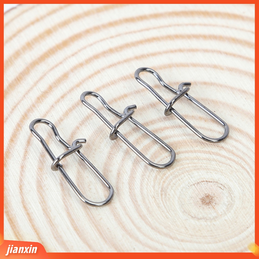 (In Stock) 100Pcs Kait Snap Stainless Steel Memancing Barel Putar Safety Lure Konektor