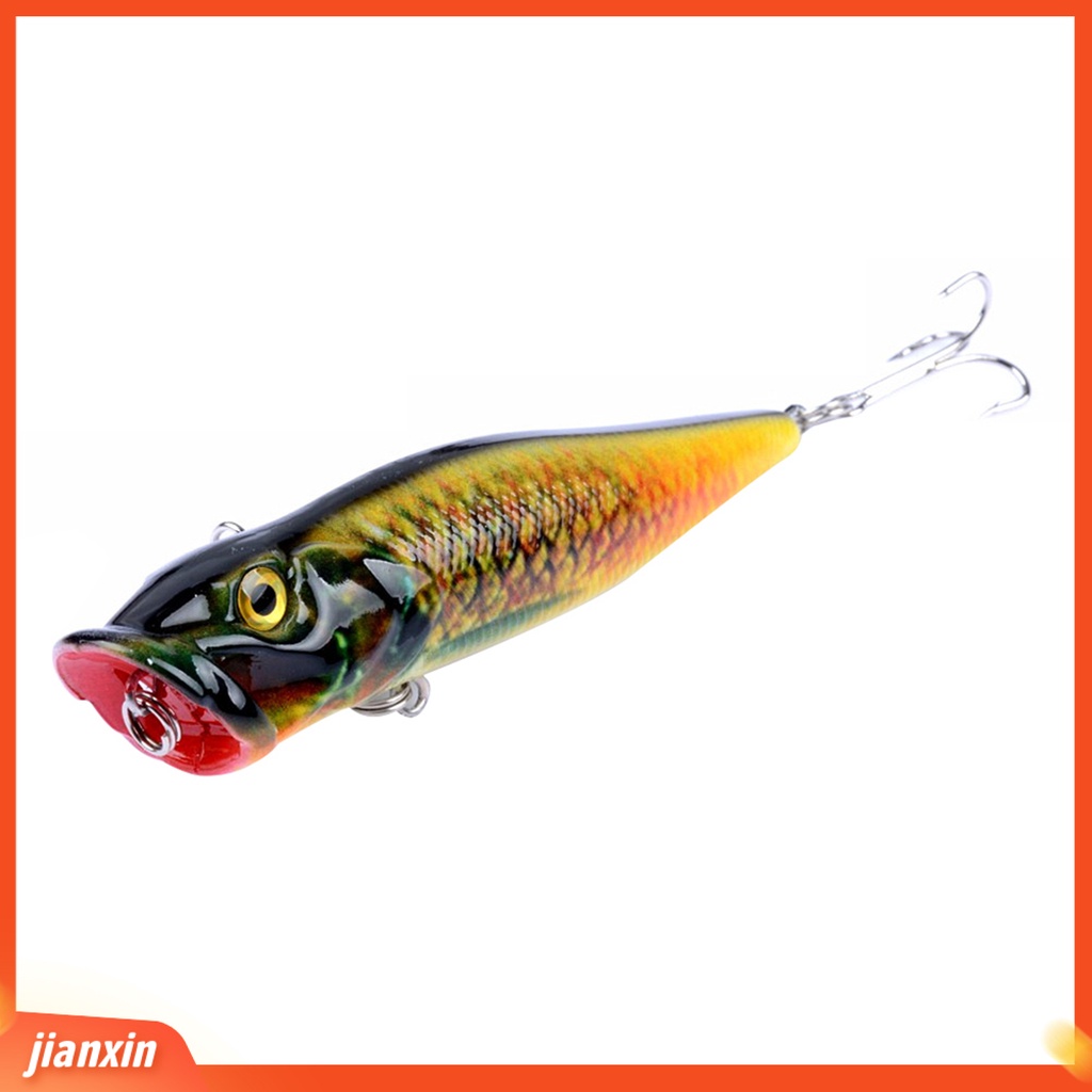 (In Stock) 1pc Umpan Pancing Tackle Topwater Mirip Hidup Mengapung Popper Kait Tajam Umpan Keras