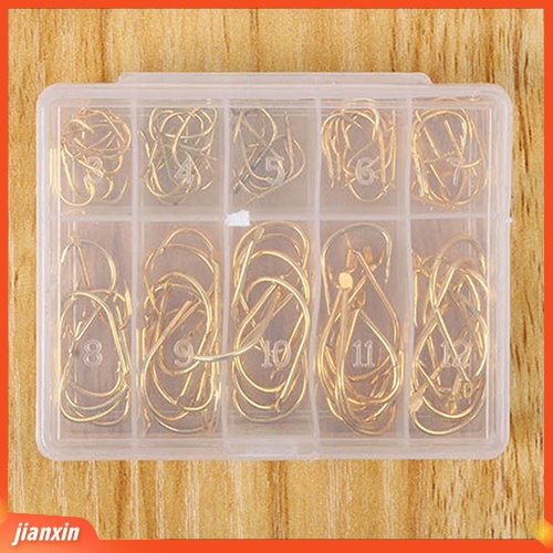 (In Stock) 100Pcs 3#-12 #Aneka Kait Pancing Logam Tajam Tahan Lama Fishhooks Tackle