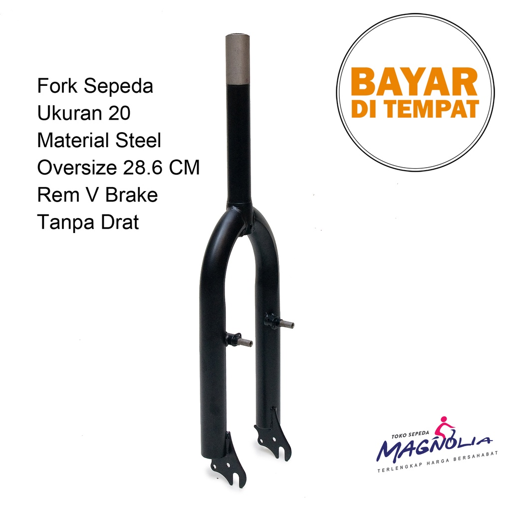 Fork Sepeda Garpu Sepeda BMX 20 Steel Tanpa Drat Oversize
