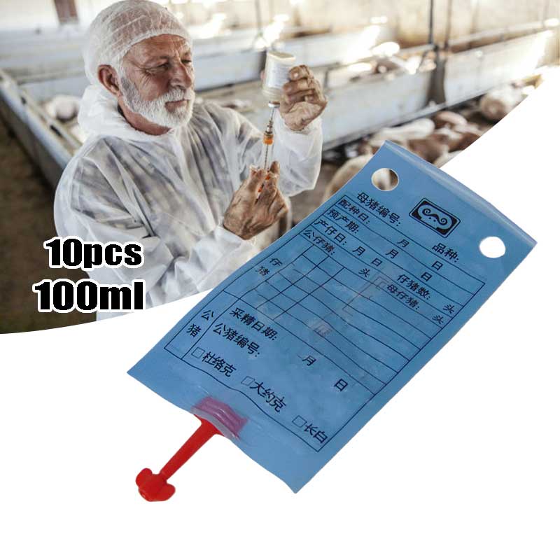 Plastik Sperma Babi Semen 100ml Untuk Penampung Sperma Inseminasi Buatan Babi