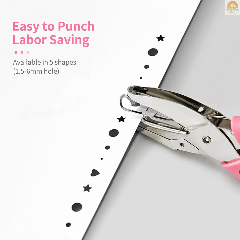 In Stock tenwin Handheld One-Hole Punch Single Hole Puncher Heavy Duty Kapasitas 8lembar Untuk Binder Notebook Craft Kertas Kartu Ucapan Scrapbook