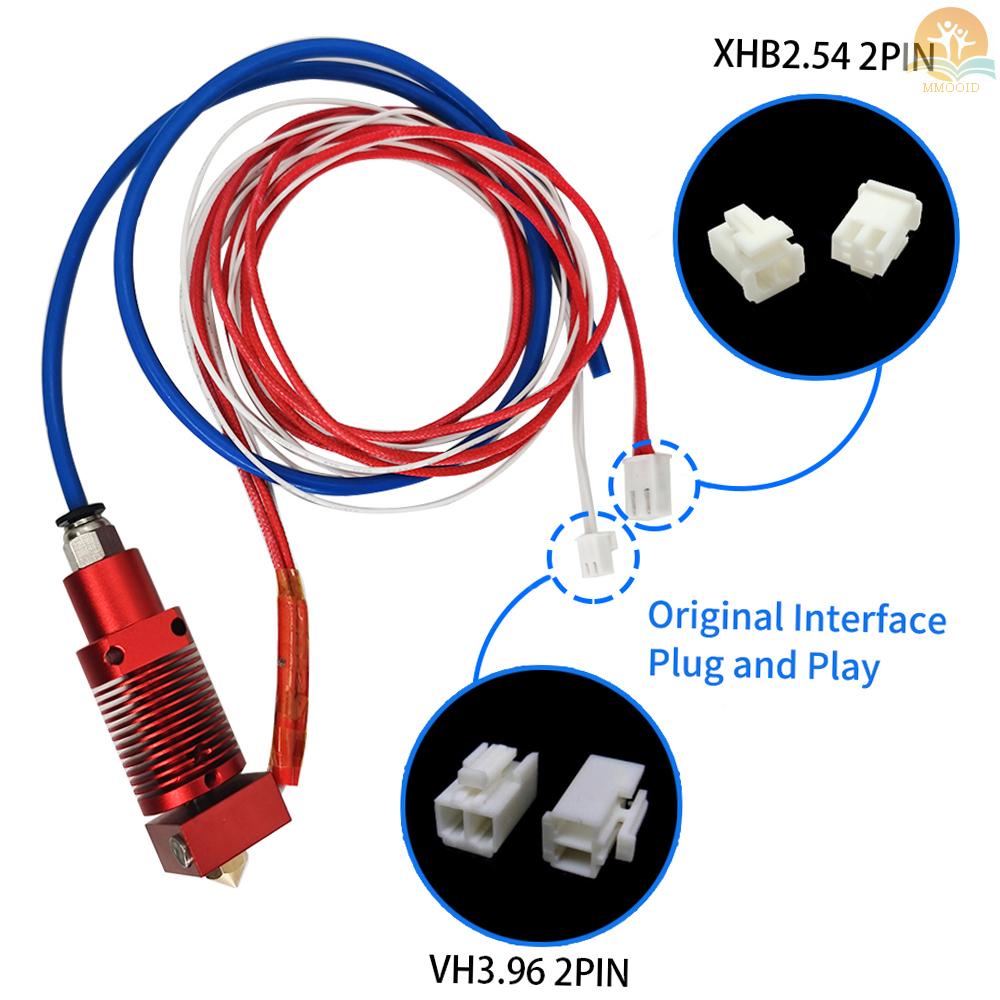 In Stock 24V Rakitan Extruder Hot End Kit 0.4mm Nozzle Blok Pemanas Penutup Silikon Kompatibel Dengan Creality CR-10S Pro 3D Printer