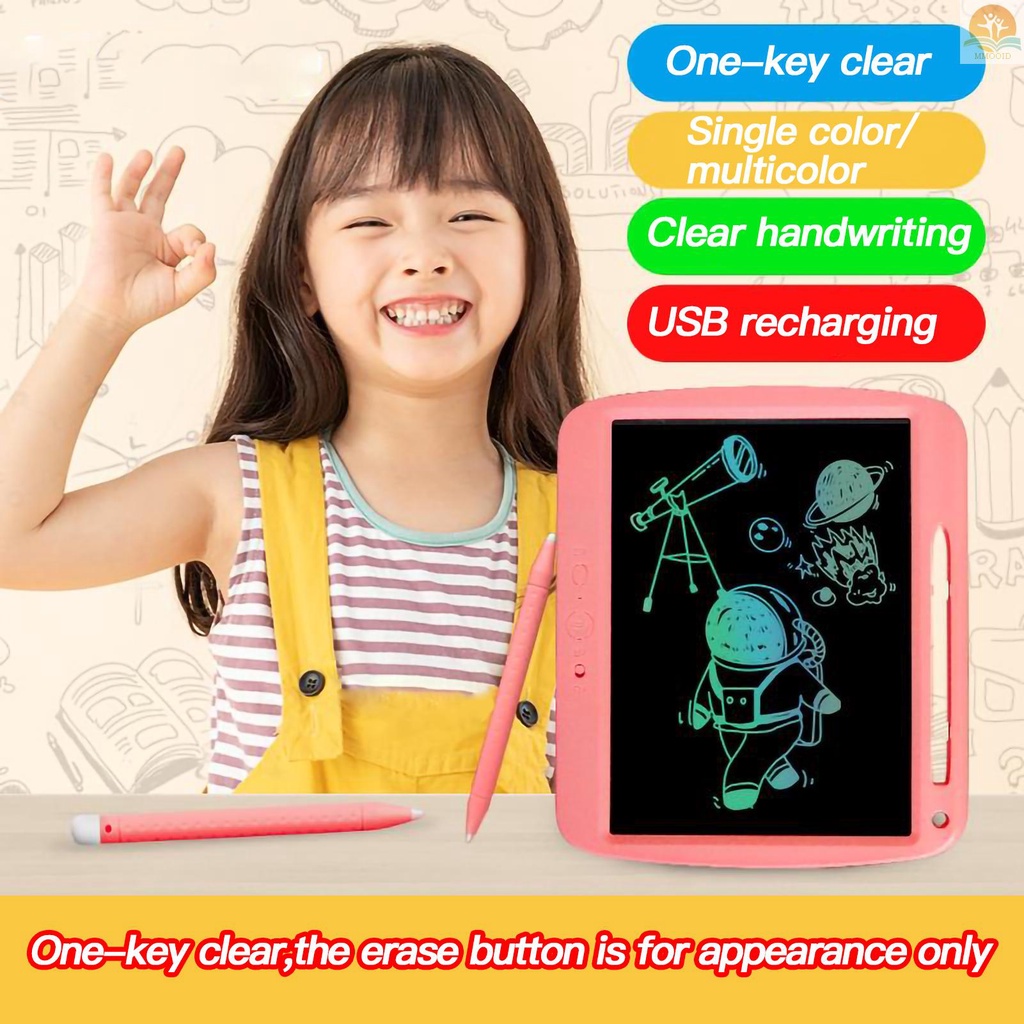 In Stock Rechargeable LCD Writing  9 Inch Handwriting Drawing  with Stylus Lock Button for Toddler Kids Educational Learning Toy Gifts for Boy and Girls