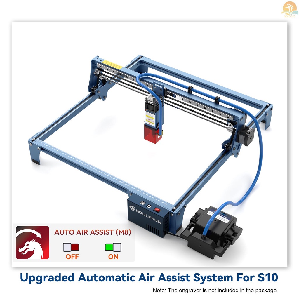 In Stock SCULPFUN Automatic Air Assist Kit Dengan Pompa Angin Otomatis 30min/Min Cocok Untuk Mesin Grafir Laser S9 /S10 Termasuk Mainboard Air Assist Otomatis 32bit Mudah Menginstal