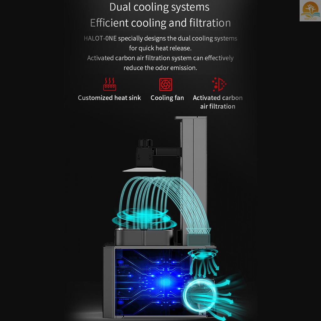 In Stock Creality HALOT-ONE Resin 3D Printer 127x80x160mm Ukuran Printing Dengan Sumber Cahaya Integral/ Kernel Kuat/ Easy Slicing/OTA Upgrade Online/ Pendingin &amp; Penyaringan Yang Hemat/5.9