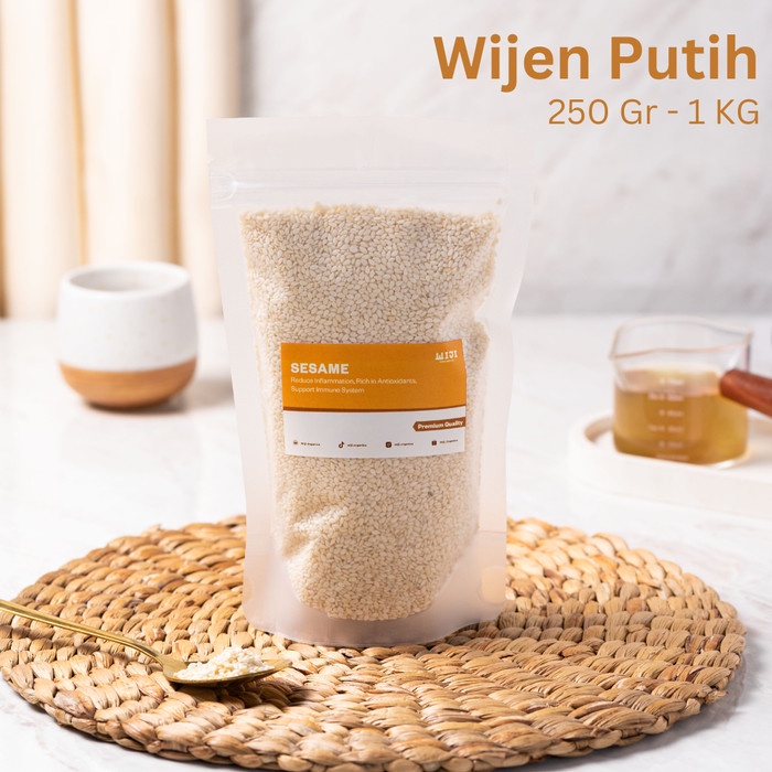 

Wijen Putih Biji White Sesame Seed Organik Premium Pure 250 Gr - 1 KG