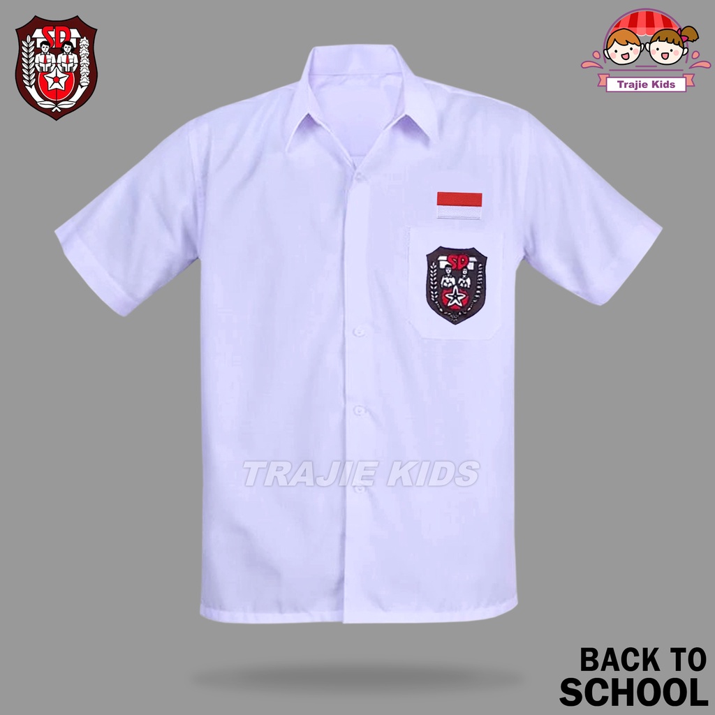 Baju anak//seragam sekolah sd// Baju Seragam Putih SD Lengan Pendek Kemeja Putih Lengan Pendek Serag