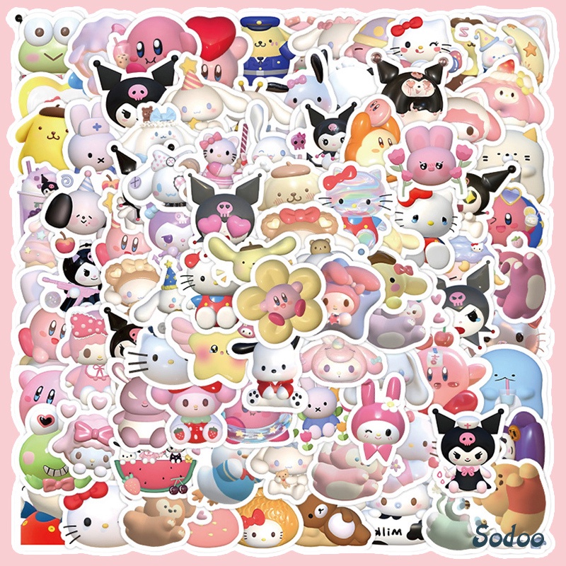

Stiker Sanrio Lucu Stiker Kartun 3D Kartun Cangkir Air Stiker Tahan Air - SO