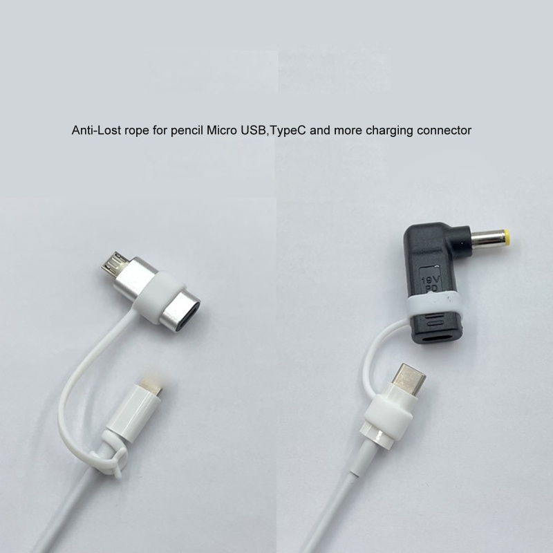 Kok Kabel Silikon Anti Rontok Untuk Pensil Micro USB Dan USB C Charging Adapter Tetap Aman Dan Aman