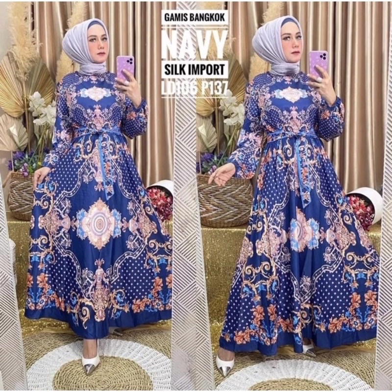 DRESS MAXI ESTILO NAVY SULTAN IMPORT BKK