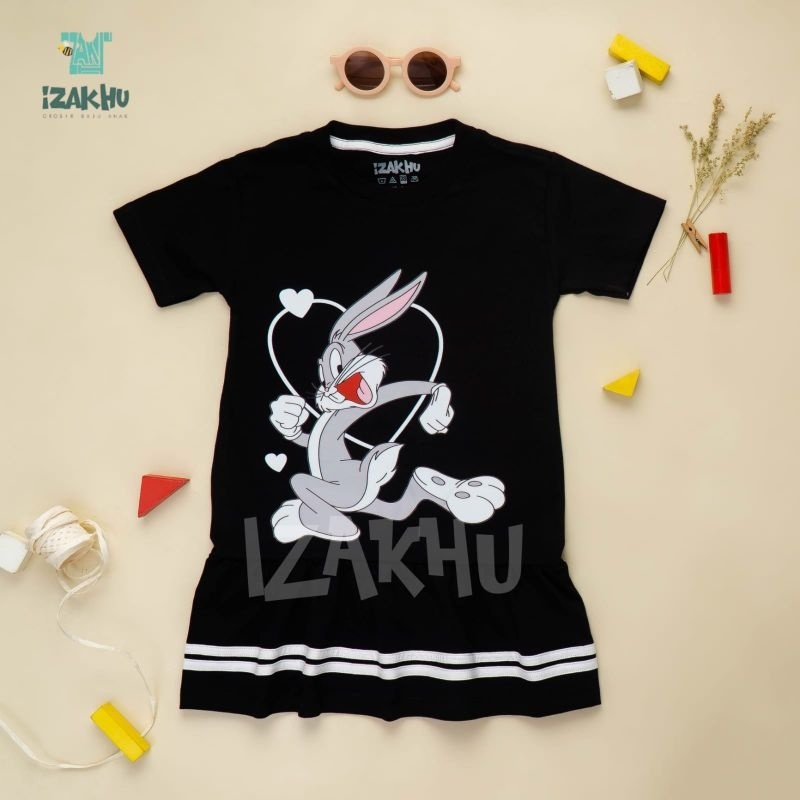 Daily Dress ruffle Disney Anak perempuan rempel lucu izakhu