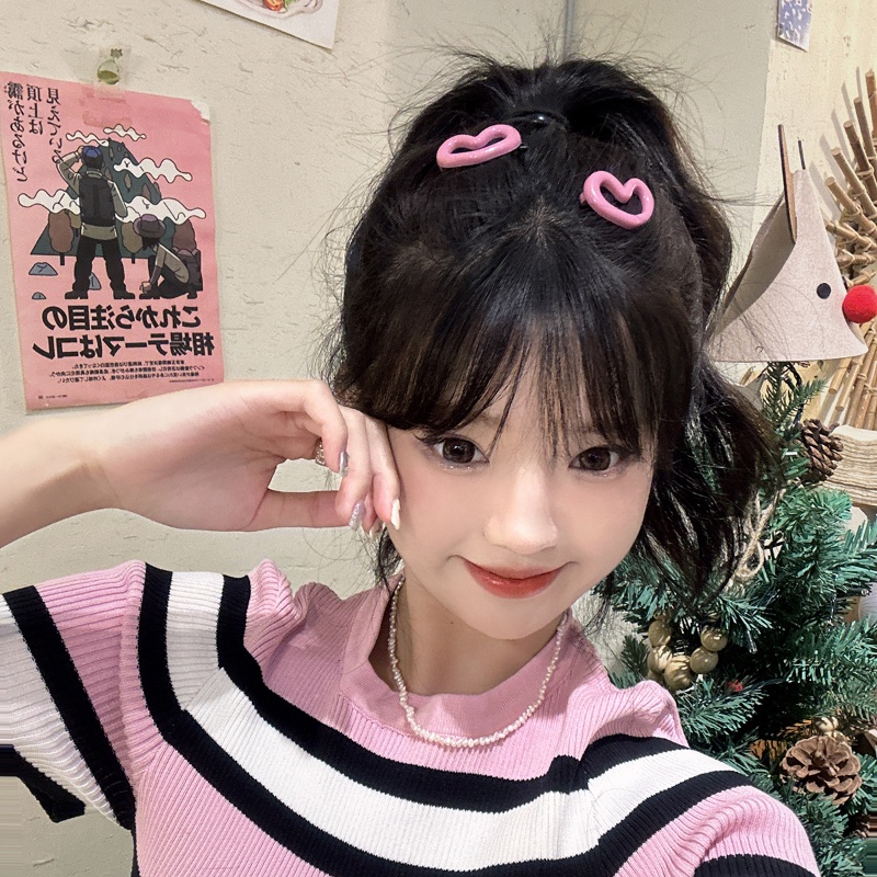 Ahellogirl Aksesoris Rambut Jepit Love Warna Permen Manis Untuk Wanita