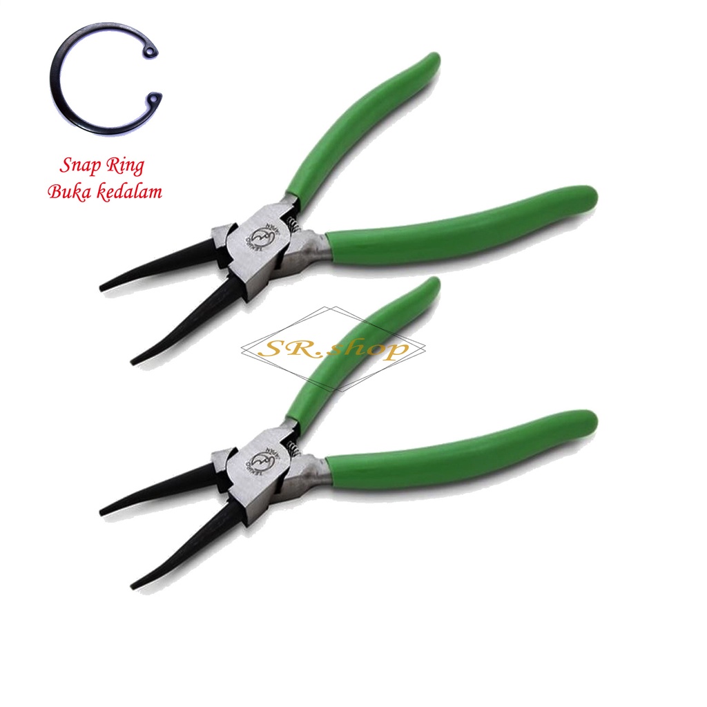 TEKIRO Tang Snap ring Tang Spi 7" IS Lurus, alat pembuka kunci ring snapring, snapring arah dalam ci