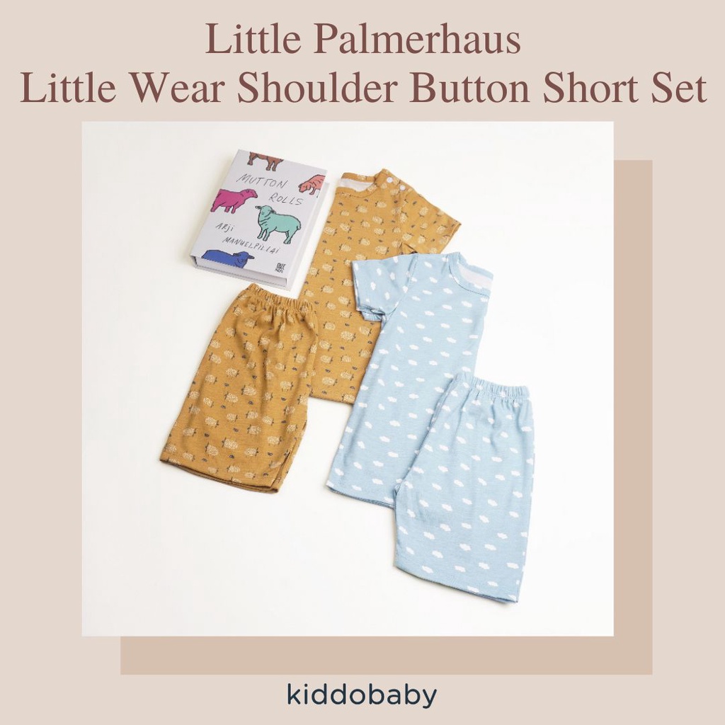 Little Palmerhaus Little Wear Shoulder Button Short Set | Pakaian Anak