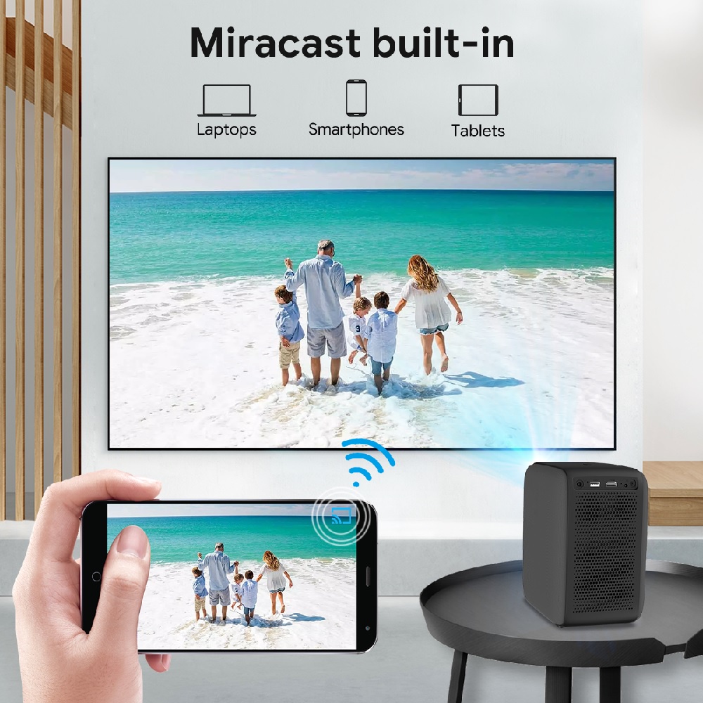 GROSIRUNIK99 MECOOL KP2 SE - 1080P Full HD Smart Projector 600 ANSI Lumens