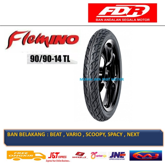 BAN TUBELESS FDR 90/90-14 FLEMINO BAN BELAKANG BEAT/VARIO/SCOOPY/SPACY