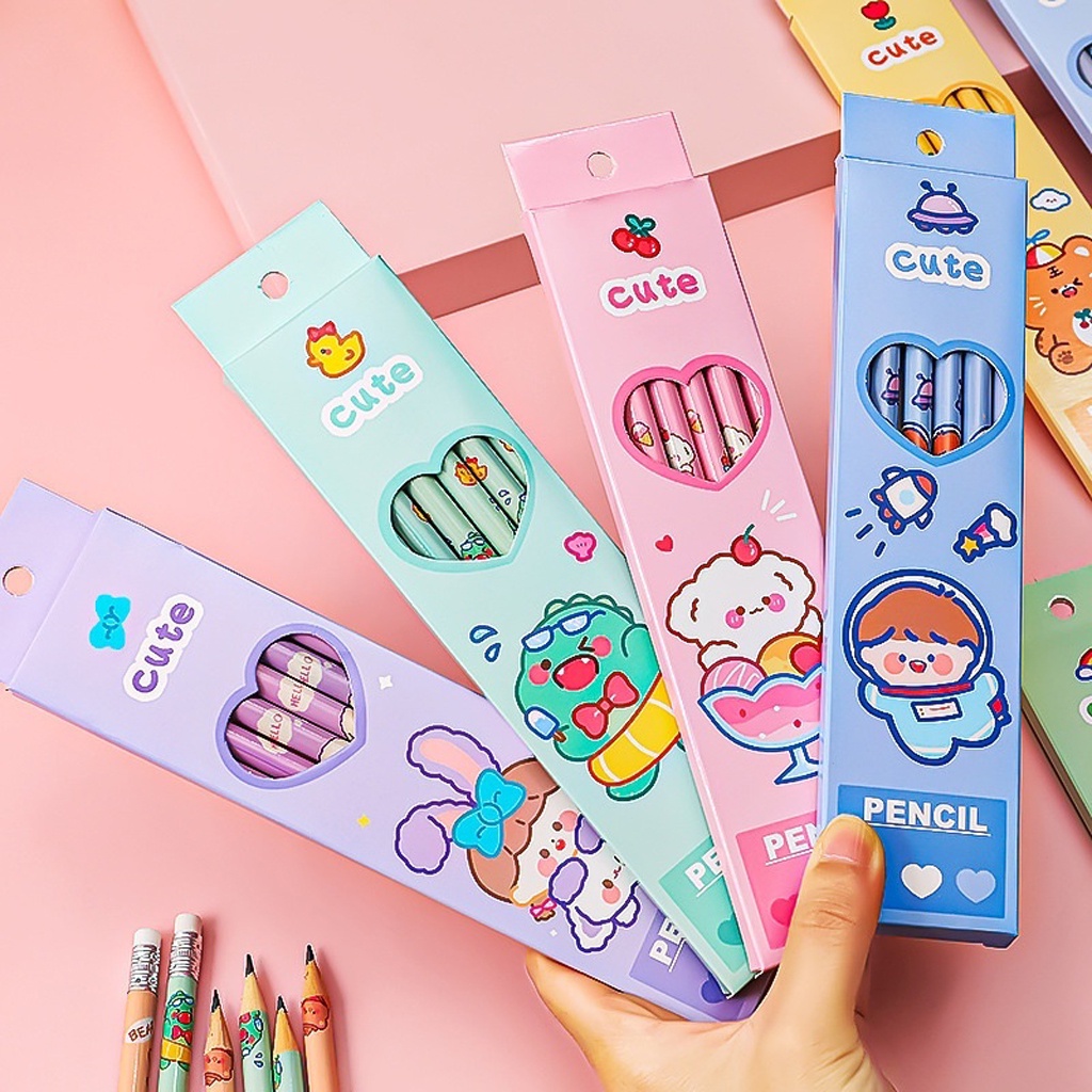 ⭐Gogoland⭐ Pensil Set Isi Banyak / Pensil Set Alat Tulis Sekolah Anak Lucu / Pensil Set Pack Cute / Pensil Anak Karakter Lucu S085