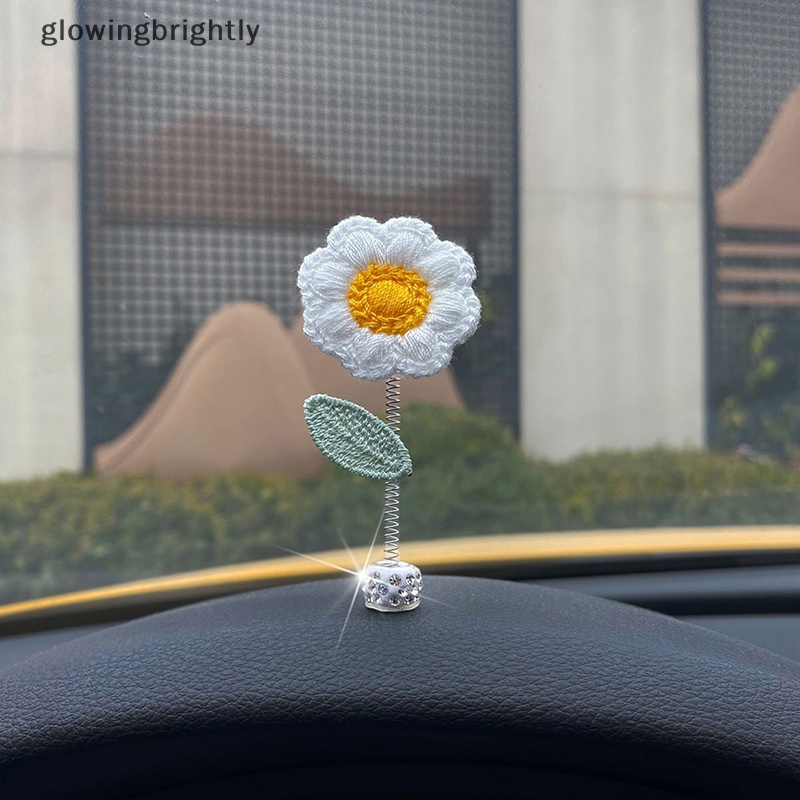 [glowingbrightly] Dekorasi Mobil Car Window Side Ornamen Bunga Lucu Auto Interior Dashboard Aksesoris Interior Untuk Hadiah Anak Perempuan Drop TFX