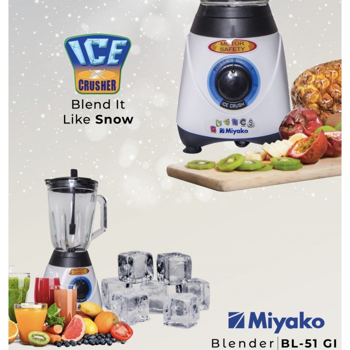 Blender Miyako BL-51 GI glass kaca hancurkan es batu