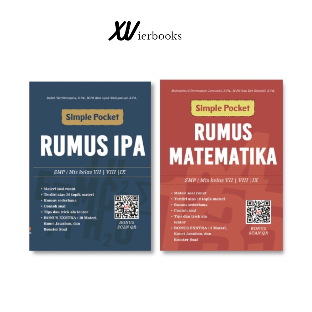 BUKU POCKET RUMUS SMP - SIMPLE POCKET MATEMATIKA IPA SMP/MTS