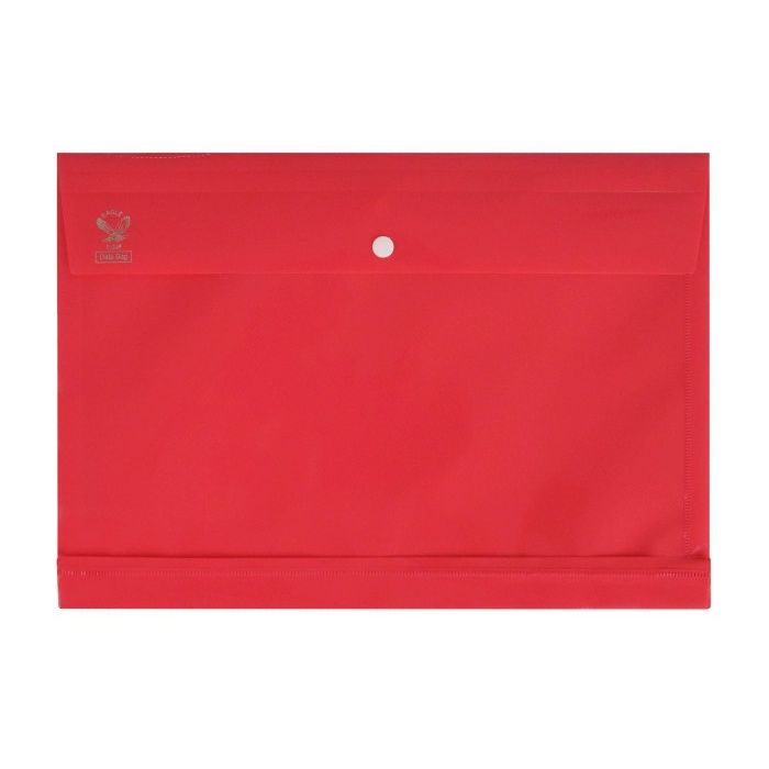 

[DD] EAGLE FILES Map Plastik Kancing Solid / Data bag Horizontal F4 (Folio) - Merah, PACK (3 PCS)