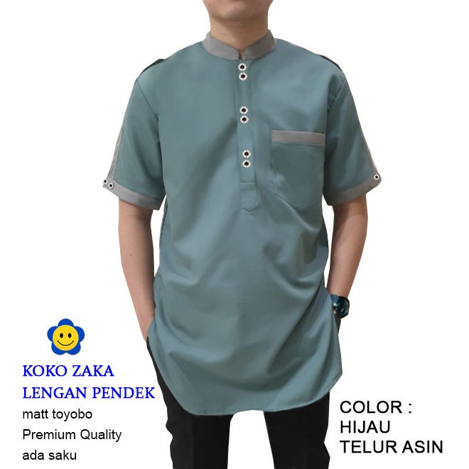 KOKO ZAKA LENGAN PENDEK Baju Koko Qurta Pria Terbaru