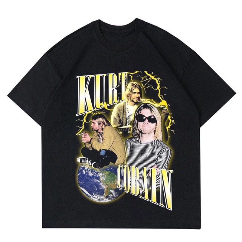 BAJU KAOS BAND NIRVANA “KURT COBAIN” |T-SHIRT VINTAGE BAND NIRVANA|KURT COBAIN TEE|BAJU KAOS OVERSIZ