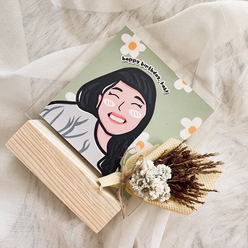 AKRILIK CUSTOM MINI / GIFTBOX ILLUSTRASI / HADIAH WISUDA / HADIAH ULTAH