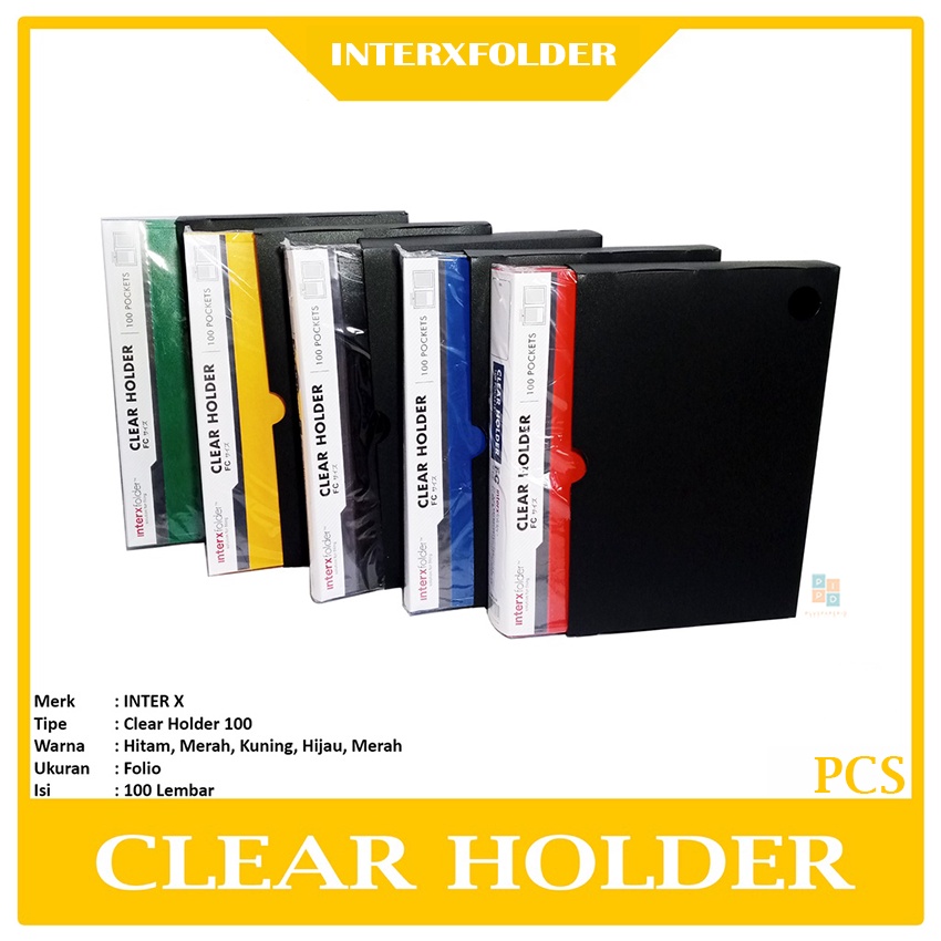 

Inter X Clear Holder Folio Isi 100 Lembar Cover Box Tebal Warna - Pcs
