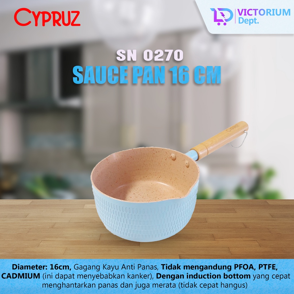 CYPRUZ Sauce Pan 16 cm Color Series Cypruz SN-0270