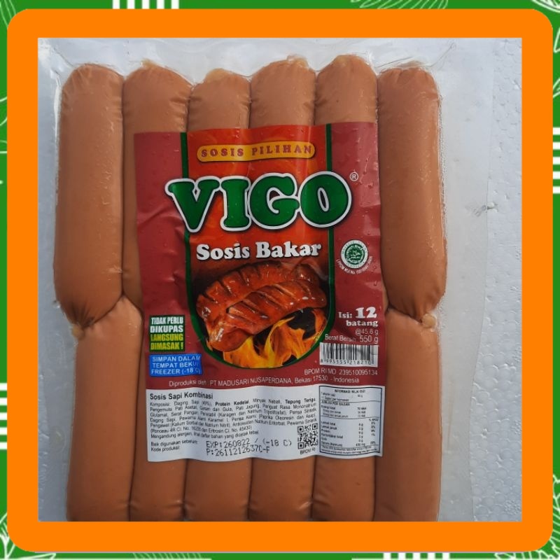 

Vigo sosis bakar 550 gram sosbak ori isi 12 pcs Best Seller