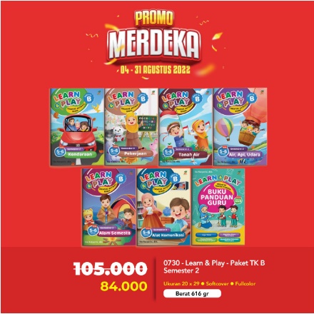 Hot Sale Learn & Play - Paket TK B Semester 2 ( 6 Buku ) Ziyad