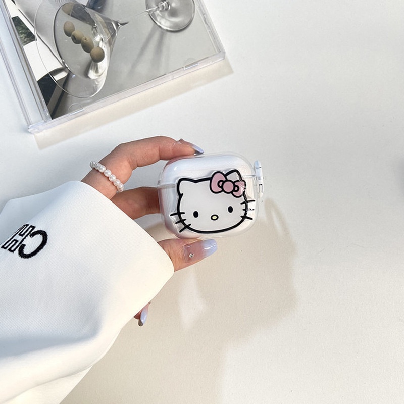 Casing Earphone Kucing Lucu Kompatibel Untuk Apple Airpods1 2 3 Case Untuk AirPods Pro 2nd Case Headphone Cover Pelindung Aksesoris Dengan Pengait