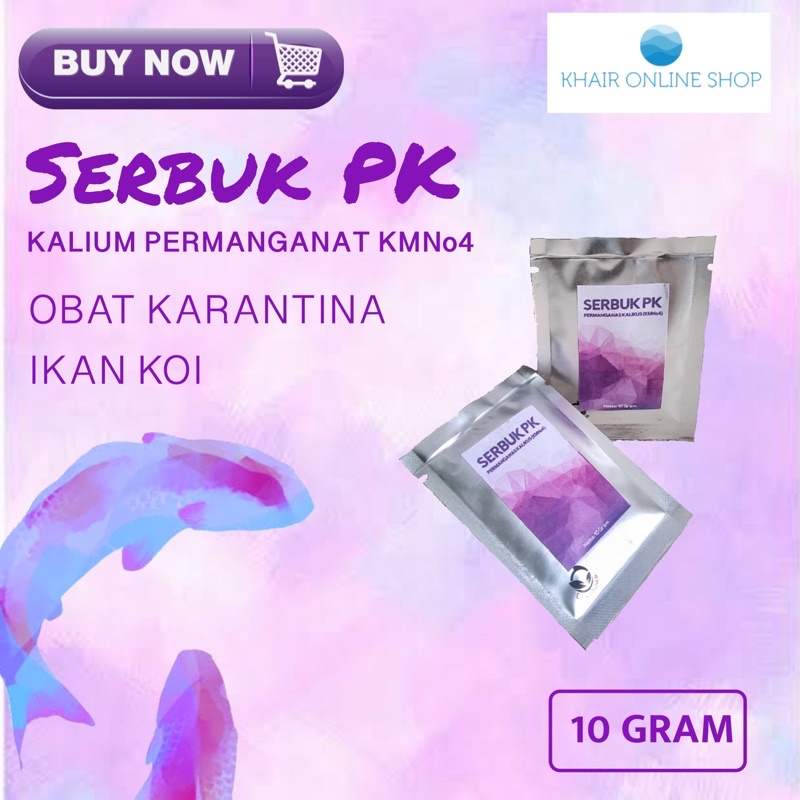 Kalium Permanganat 10 gram Serbuk Pk berkualitas obat ikan koi potassium permanganate
