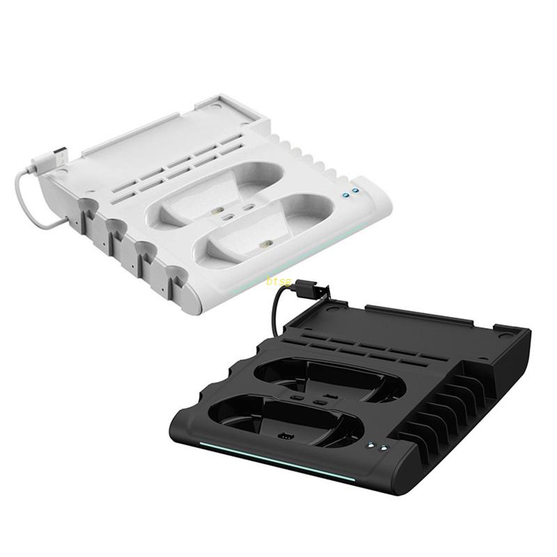 Btsg 6in1 Controller Charger Charging Dock Stand Multifungsi Untuk Switch OLED