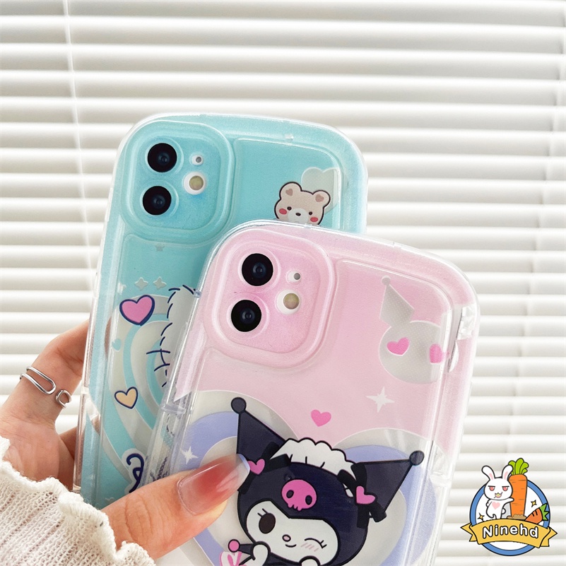 IPHONE Casing Kompatibel Untuk Iphone14 13 12 11 Pro Max X Xr Xs Max8 7 6 6s Plus SE 2020 Kartun Lucu Kt Kucing Coulomi Phone Case Simple Canggih Silikon Anti Jatuh Case Protection Cover