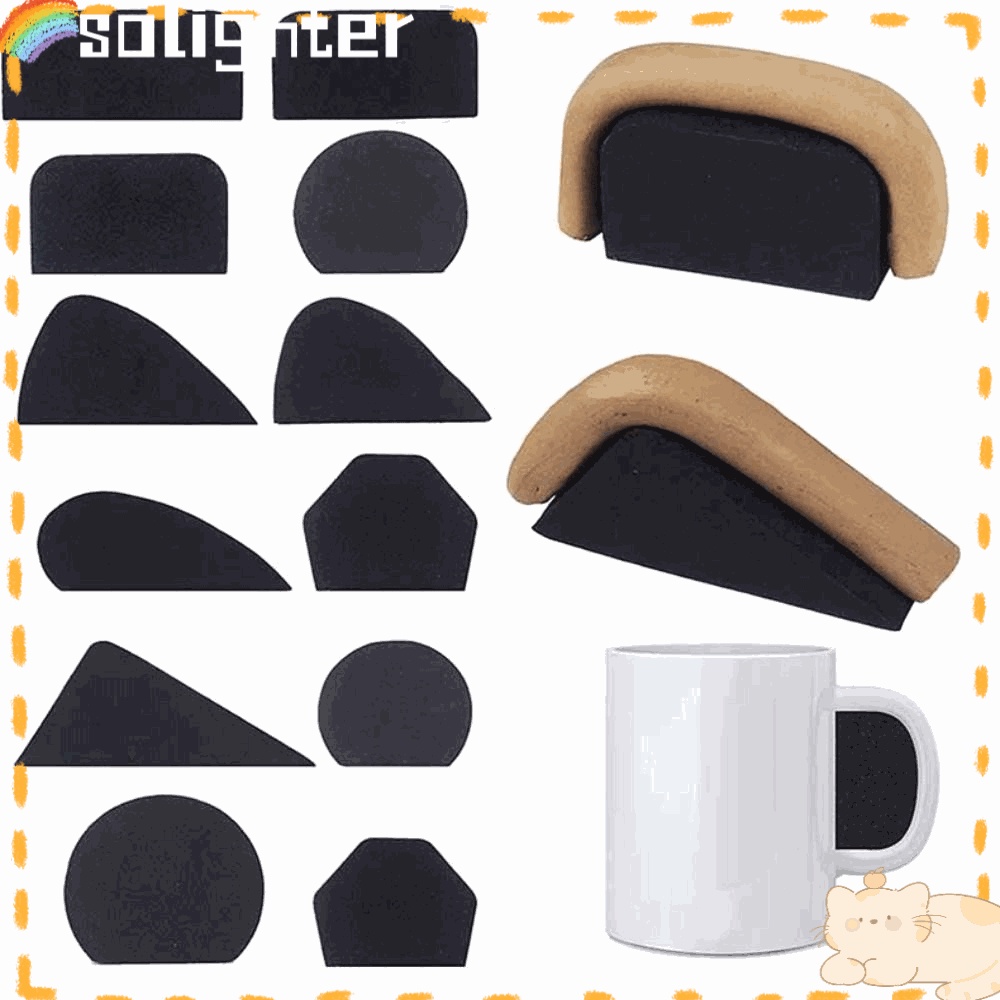 Solighter Cetakan Gagang Mug Tembikar Cetakan Berbentuk Telinga Mudah Digunakan Untuk Clay Pegangan Keramik Untuk Clay Mug Kopi Handle Mold Making Tools Ceramic Molds for Pottery