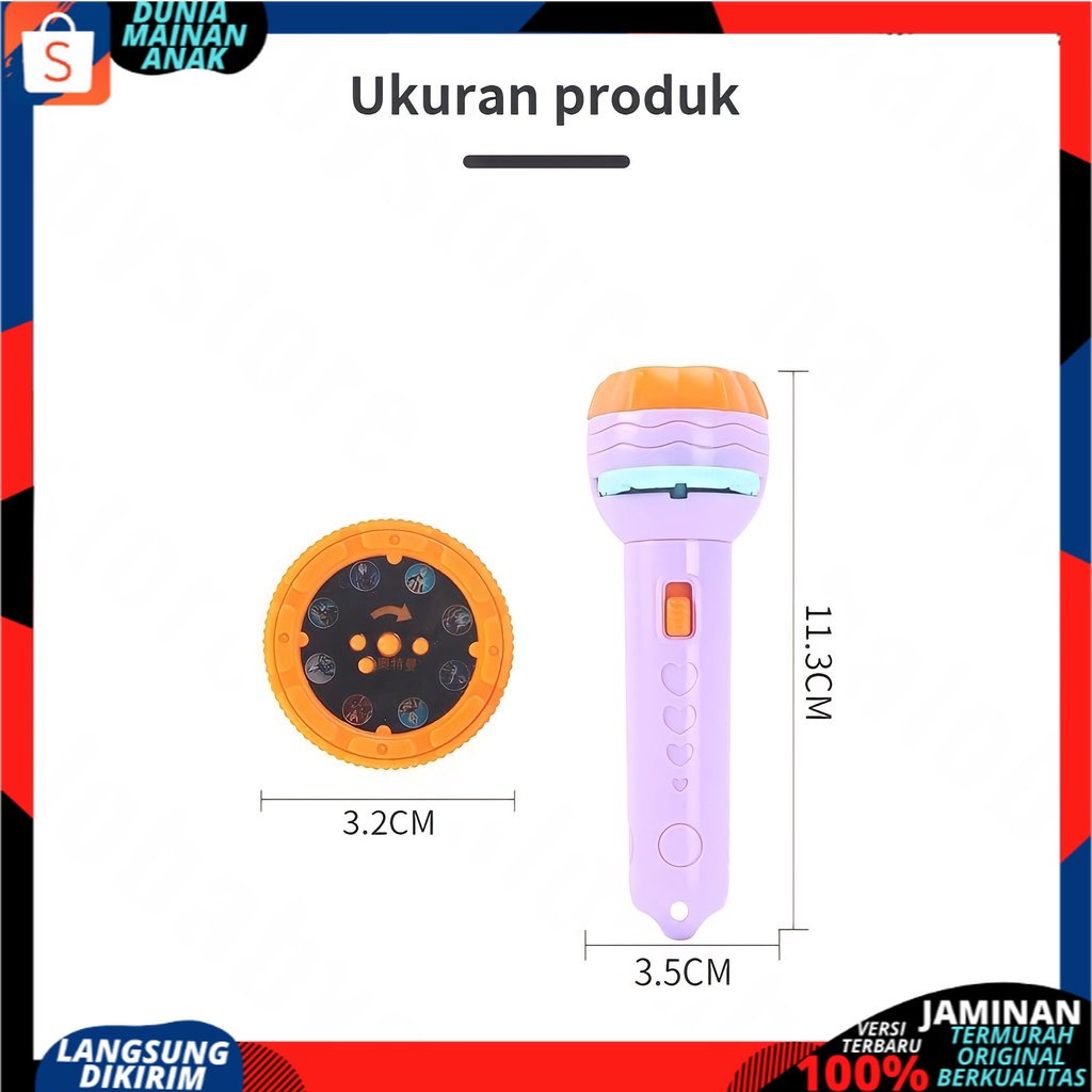 Mainan Anak senter gambar SLIDE Proyektor Flashlight SNI / Mainan Projector Gambar / Mainan Edukasi Anak / Mainan Anak Laki Laki / Mainan Anak Perempuan