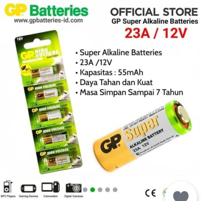 Baterai/Battery/Batere  GP 23AE | GP 27A 12V (isi 1 pcs) - MS