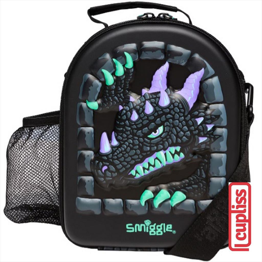 SMIGGLE Lunch Box 444192 Hardtop Curve Hey Black Lunchbox