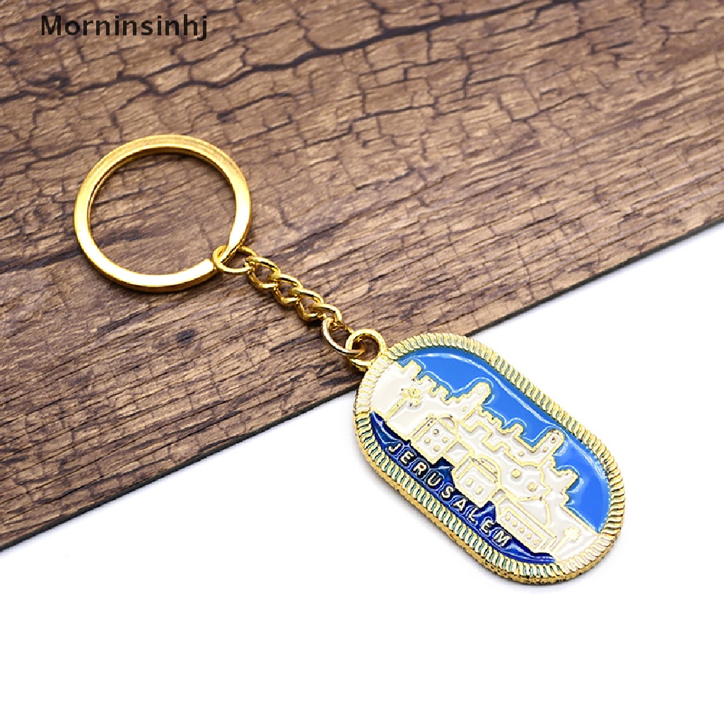 Mornin Pola Arsitek Gereja Gantungan Kunci JERUSALEM Liontin Tas Mobil Souvenir Religi Keychain Hadiah id