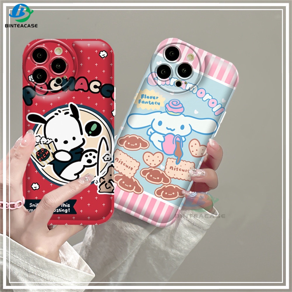 Realme 10 C55 C15 C12 C25S C11 C20 realme5 5i 6i C3 8i C21Y C25Y Cinnamoroll Dan Pochacco Silicone Airbag Case Binteacase