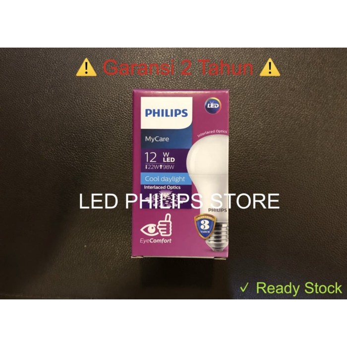 lampu led Lampu Bohlam LED Philips 12 Watt Putih/Cool Day Light 12W 12Watt 12 W(O5F8) lampu led term