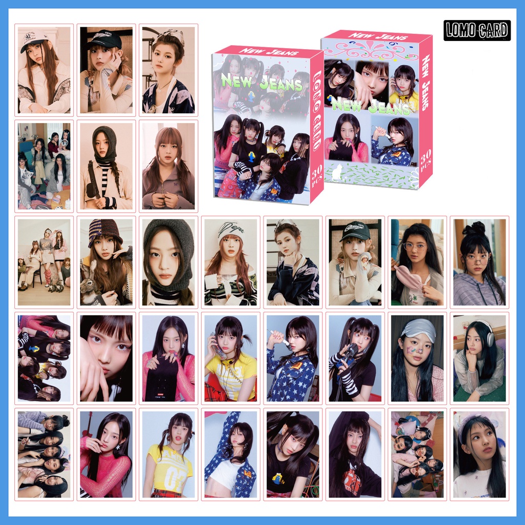 30pcs/box Kpop NewJeans Kartu Lomo2023Minji HANNI DANIELLE HAERIN HYEIN Album Baru Kartu Perempuan Untuk Fans Collection