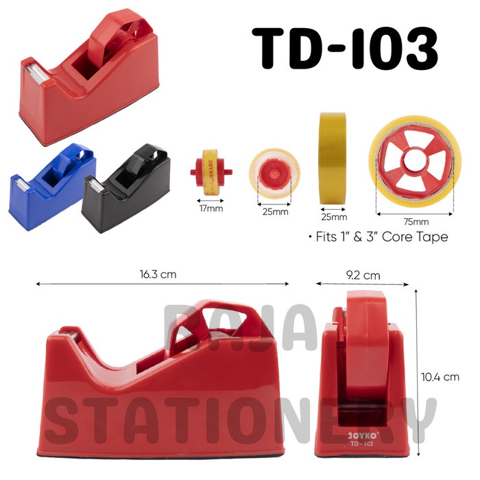

Joyko Tape Dispenser Tempat Alat Potong Selotip Isolasi Solatip Lakban - TD-103